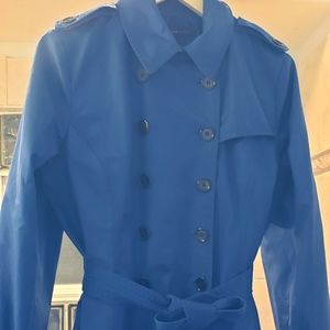 Blue trench coat